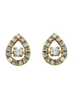 Boucles d'oreilles Brillaxis gouttes empierrées