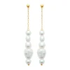 Boucles d'oreilles Brillaxis plaqué or_x005f_x000D_perles synthétiques