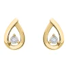Boucles d'oreilles Brillaxis diamant_x005f_x000D_or jaune 9 carats