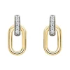 Boucles d'oreilles Brillaxis ovales or oxydes