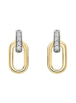 Boucles d'oreilles Brillaxis ovales or oxydes