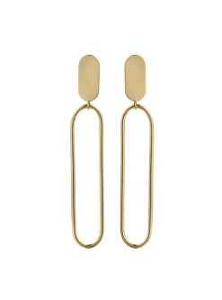 Boucles d'oreilles Brillaxis anneaux ovales or