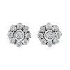 Boucles d'oreilles Brillaxis fleur diamant or blanc