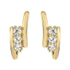 Boucles d'oreilles Brillaxis or trilogie oxydes