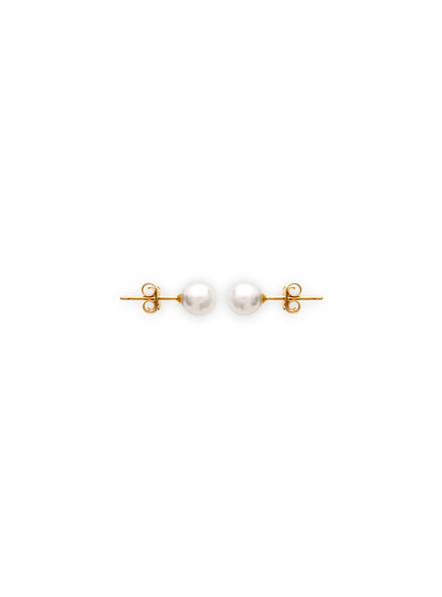 Boucles d'oreilles Brillaxis perles plaqué or 6mm