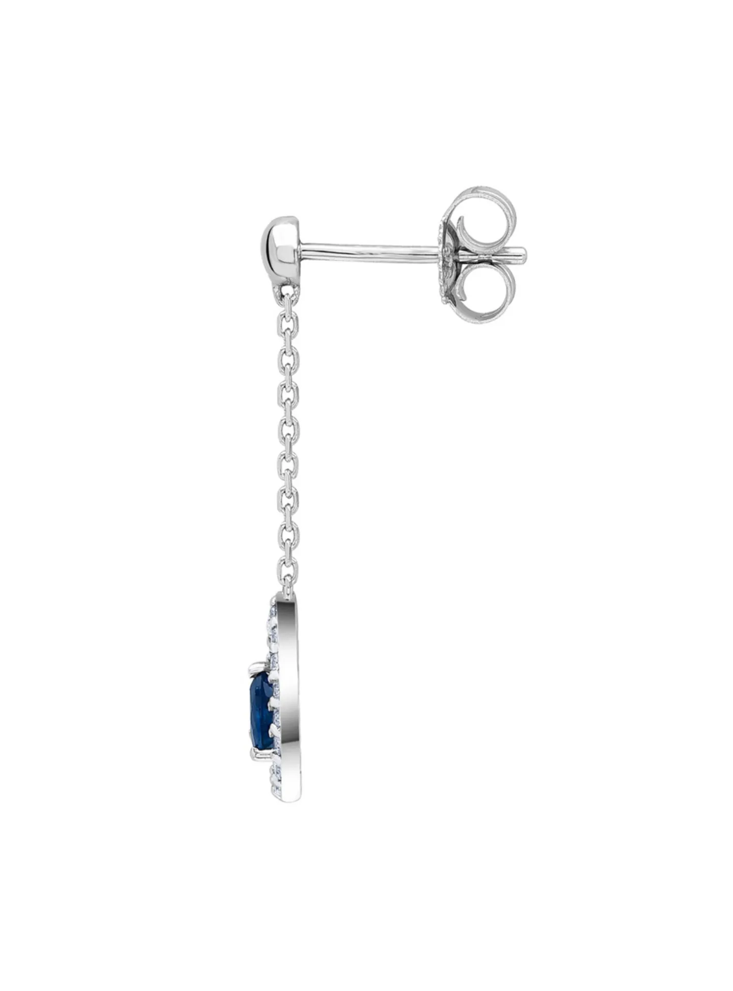 Boucles d'oreilles Brillaxis or blanc saphir oxydes