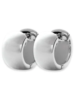 Boucles d'oreilles Brillaxis créoles larges argent