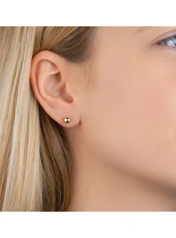 Boucles d'oreilles Brillaxis boules dorées 5mm
