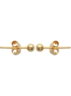 Boucles d'oreilles Brillaxis boules dorées 3mm
