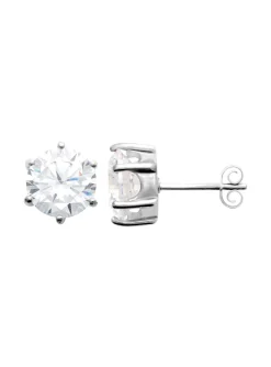 Boucles d'oreilles Brillaxis argent rhodié oxydes