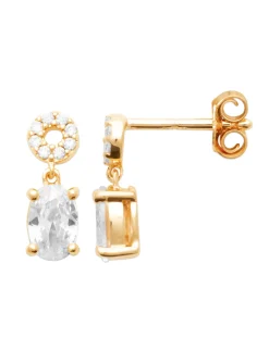 Boucles d'oreilles Brillaxis pendantes minimalistes