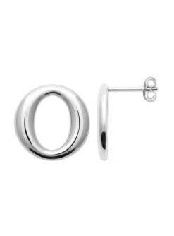 Boucles d'oreilles Brillaxis cercle argent rhodié