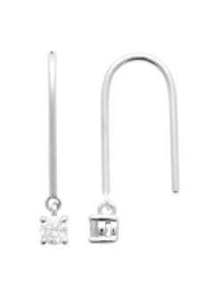 Boucles d'oreilles Brillaxis argent rhodié OZ