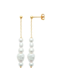 Boucles d'oreilles Brillaxis plaqué or_x005f_x000D_perles synthétiques