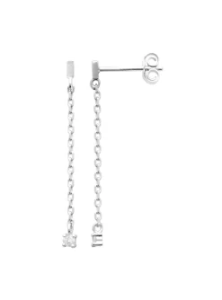 Boucles d'oreilles Brillaxis chaine et OZ