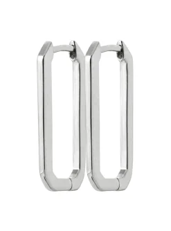 Boucles d'oreilles Brillaxis rectangulaire_x005f_x000D_aragent rhodié