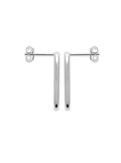 Boucles d'oreilles Brillaxis maillon argent