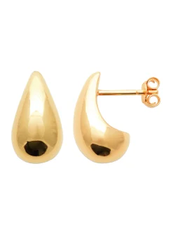 Boucles d'oreilles Brillaxis plaqué or goutte
