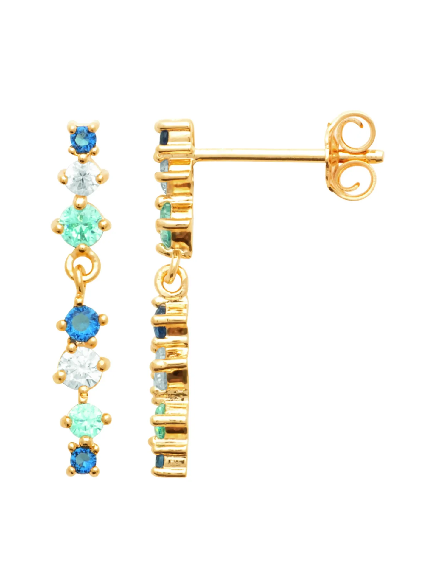 Boucles d'oreilles Brillaxis plaqué or_x005f_x000D_oxydes bleus