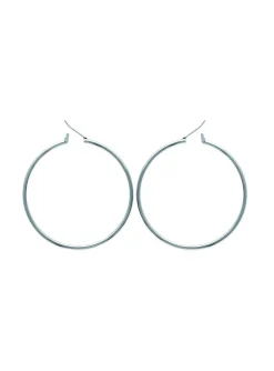 Boucles d'oreilles Brillaxis argent 50mm_x005f_x000D_fil rond 2 mm