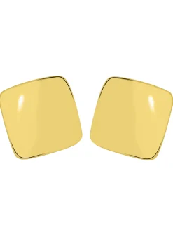 Boucles d'oreilles carrées or jaune 9 carats