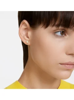 Boucles d'oreilles clous Swarovski Stilla jaunes