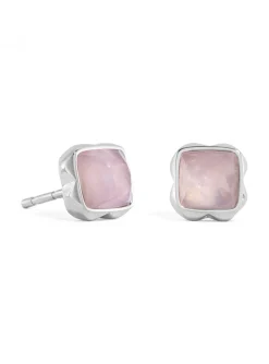 Boucles d'oreilles Coeur de Lion Birthstone Octobre_x005f_x000D_quartz rose