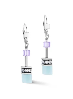 Boucles d'oreilles Coeur de Lion Geocube Iconic_x005f_x000D_aqua/lilas
