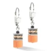 Boucles d'oreilles Coeur De Lion GéoCube orange