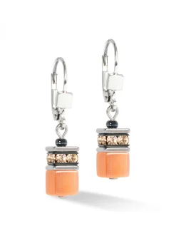 Boucles d'oreilles Coeur De Lion GéoCube orange