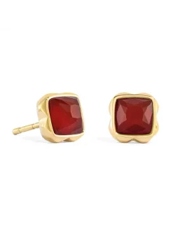 Boucles d'oreilles Coeur De Lion Birthstone Janvier_x005f_x000D_Agate rouge