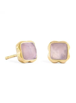 Boucles d'oreilles Coeur de Lion Birthstone_x005f_x000D_Octobre Quartz rose