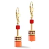 Boucles d'oreilles Coeur de Lion GeoCUBE® Iconic_x005f_x000D_rouge et doré