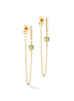 Boucles d'oreilles Coeur de Lion Mini Cubes et Chain