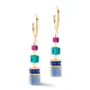 Boucles d'oreilles Coeur de Lion GéoCube multicolore