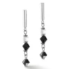 Boucles d'oreilles Coeur de lion Princess Shape Mix_x005f_x000D_noires et blanches