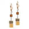Boucles d'oreilles Coeur de Lion GeoCUBEMocha Mousse