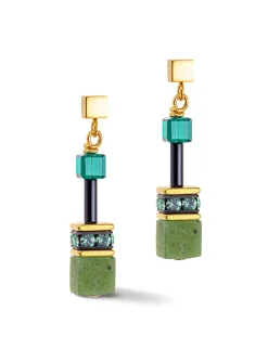 Boucles d'oreilles Coeur de Lion Geocube IconicPrecious vertes
