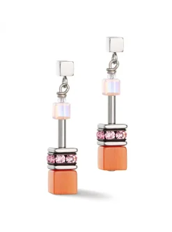Boucles d'oreilles Coeur de lion GeoCUBE rouge_x005f_x000D_Joyful colours