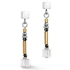 Boucles d'oreilles Coeur de Lion Cube Story_x005f_x000D_Minimalistic Sparkling gris doré