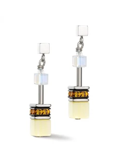 Boucles d'oreilles Coeur de lion GeoCUBE jaune_x005f_x000D_Joyful colours