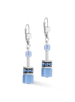 Boucles d'oreilles Coeur de Lion GeoCUBE Iconic MonoArgent bleu
