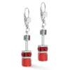 Boucles d'oreilles Coeur de Lion Geocube rouges