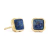 Boucles d'oreilles Coeur de Lion Birthstone_x005f_x000D_Septembre acier doré lapis lazuli