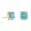 Boucles d'oreilles Coeur de Lion Birthstone Décembre_x005f_x000D_dorées et turquoises