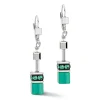 Boucles d'oreilles Coeur de Lion GeoCUBE® Iconicvert argent