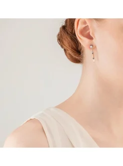 Boucles d'oreilles Coeur de Lion Cube Story_x005f_x000D_Minimalistic Sparkling gris doré