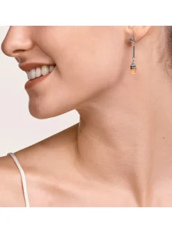 Boucles d'oreilles Coeur de Lion Geocube orange