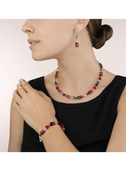 Boucles d'oreilles Coeur de Lion Geocube rouges
