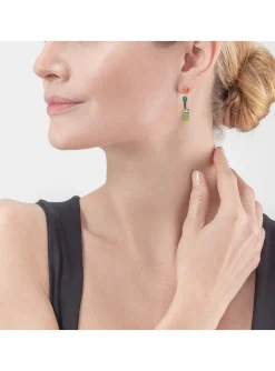 Boucles d'oreilles Coeur de Lion Geocube IconicPrecious vertes